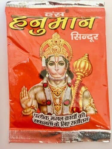 Shri Hanuman Ji Kesari Sindoor Powder (Pack of 3, 60gm Each) – Traditional Hindu Puja Sindoor for Tilak, Temple Rituals, Prayer Ceremonies & Festival Pooja Use