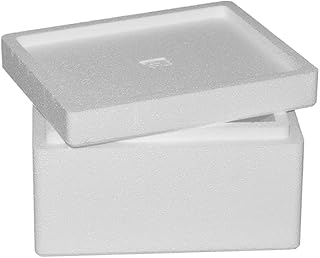 Thermobox, Styroporbox / Eisbox für Essen, Getränke & temperaturempfindliche Ware, Isolierbox aus Styropor mit Deckel, Maße: verschiedene, Volumen: bis 60,9 Liter