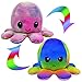 Aloces Peluche de pulpo reversible, diseño de pulpo, para niños que quieren expresar su estado de ánimo (multicolor)