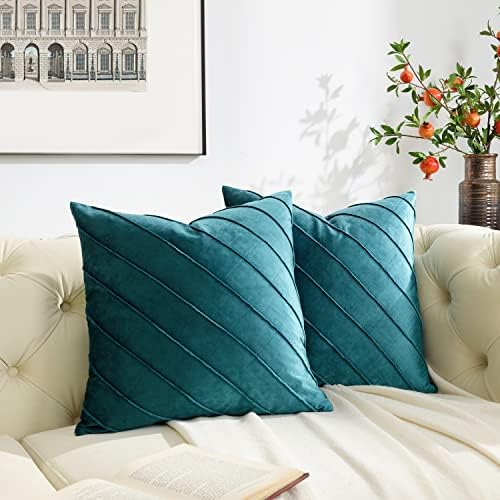 Yeiotsy Pack of 2, Cozy Modern Striped Cushion Covers Decorative Pillow