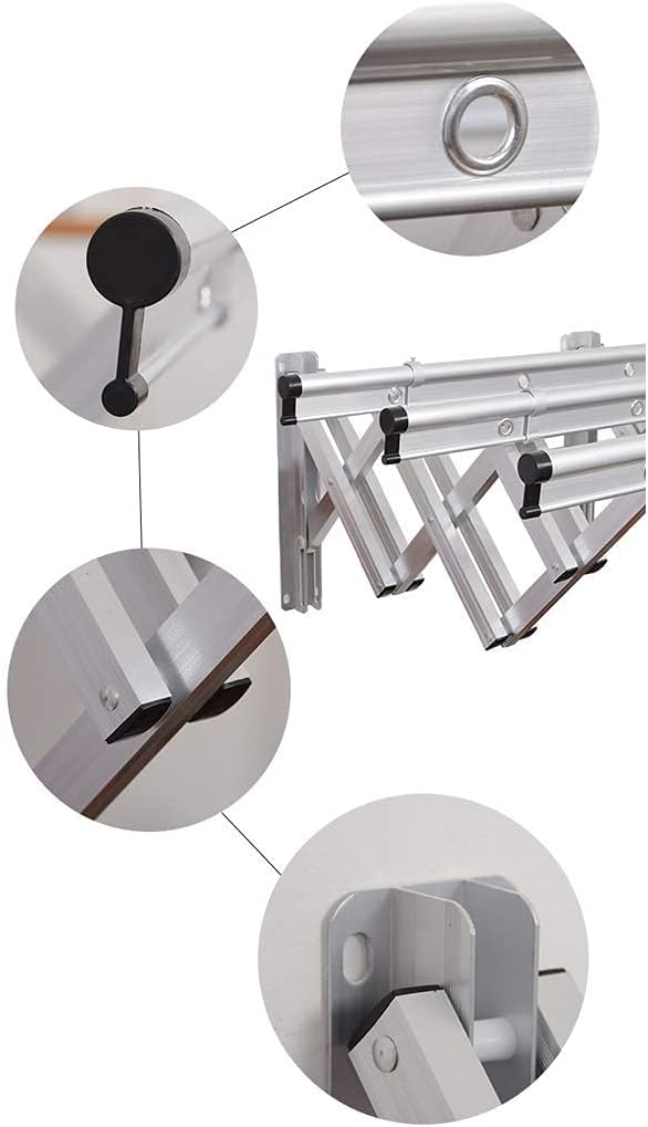 Clothes Rail Rack S,Airer Wall Mounted Drying Rack, Fold Extendable Aire Airer, Dryer Washing Clothesline Laundry Towel for Bathroom, Balcony,