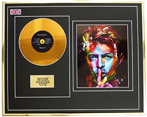 Everythingcollectible David Bowie/Mini Metal Gold Disc & Photo Display/ÉDITION LIMITÉE/COA/ Heroes - Les Beatles, Paul McCartney, John Lennon, RIngo Starr, George Harrison Everythingcollectible David Bowie/Mini Metal Gold Disc & Photo Display/ÉDITION LIMITÉE/COA/ Heroes