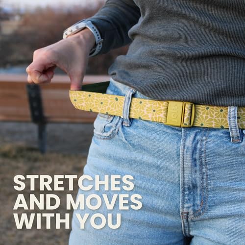 Image of JeltX Adjustable Elastic Belts for Men and Women, Non-Slip Stretch Belt with Magnetic Belt Buckle and Grippy Gel