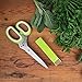 RSVP International Kitchen Tool Collection Herb Scissors with Protective Cover/Blade Cleaner, Dishwasher Safe, 7.75x3.25