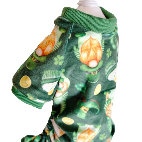 Pijama para Perro Día de San Patricio con Diseño de Duendes y Tréboles miniatura 5