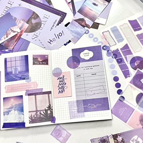 La Queenie 01 Aesthetic Scrapbook Kit,326Pcs Scrapbooking Supplies Kit,Art Journaling Supplies With Stationery,A6 Grid Notebook,Scrapbook Gift For Teen Girl Kid thumb #5