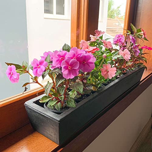 Jardineira Para Plantas 80cm Floreira De Polietileno Preto