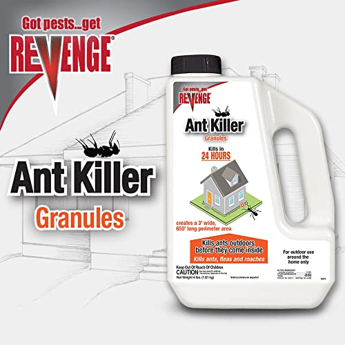 Revenge Ant Killer Granules, 4 lbs. Ready-to-Use Fast Acting Perimeter Treatment for Home Kills Ants, Fleas & Roaches - image 2