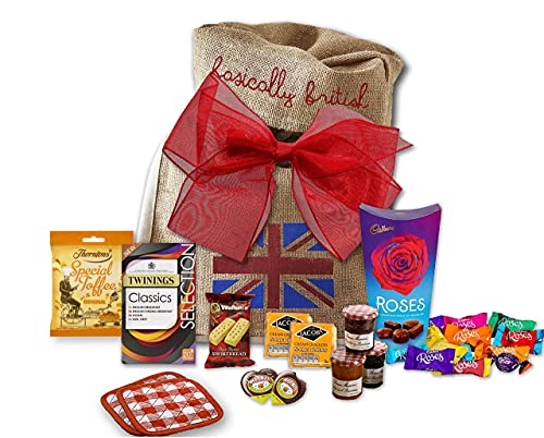 The Great British High Tea Hamper by The Yummy Palette | Birthday gift for her gift for him BritishTwinings Classic Selection 20 Tea Bags British Food Brunch Tea Gift Set in Basically British Gift Bag