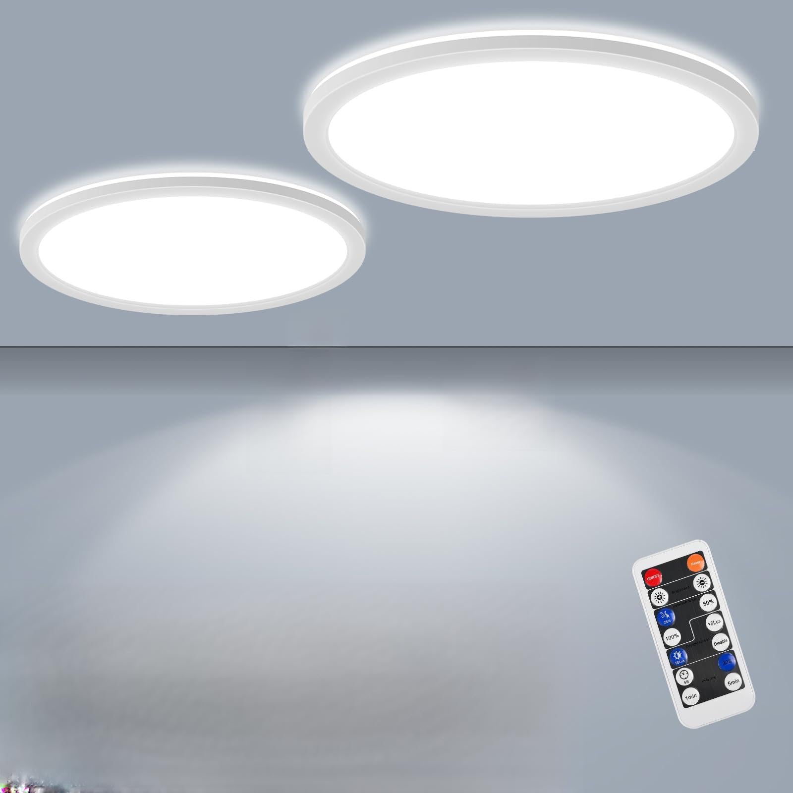 LEZOE Dimmbar LED Deckenleuchte mit Bewegungsmelder, Radar 3000K/4500K/6500K