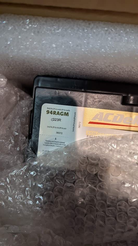 ACDelco Gold 94RAGM AGM Battery – 850 CCA, 80Ah, 36-Month Warranty (Group 94R)