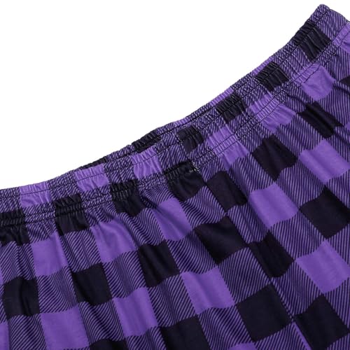 Mens Womens Plaid Pajama Pants Unisex Sleep Lounge Pants Soft PJ Bottoms Plaid Pajama Sweatpants with Pockets4
