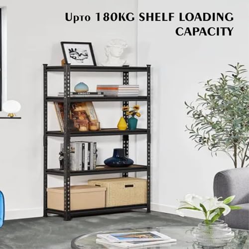Image of JD FRESH 5-Tier Extra Large Metal Shelf Rack /72x36x12 Inch Adjustable Boltless Shelving Unit /Heavy Duty Display Rack Organizer for Garage /Kitchen /Warehouse /Tool-Free Assembly and Rust-Resistant