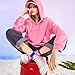 hash bubbie High Top Sneakers for Women Classic High Tops Canvas Shoes Lace up Women's Fashion Sneaker(Bright Pink,US8W/US6M)