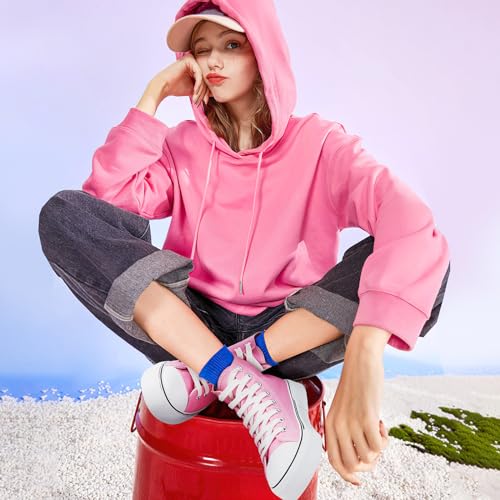 Image of hash bubbie High Top Canvas Sneakers Fashion Walking Shoes | high tops non slip on walking breathable casual comfortable lace up tennis shoes
