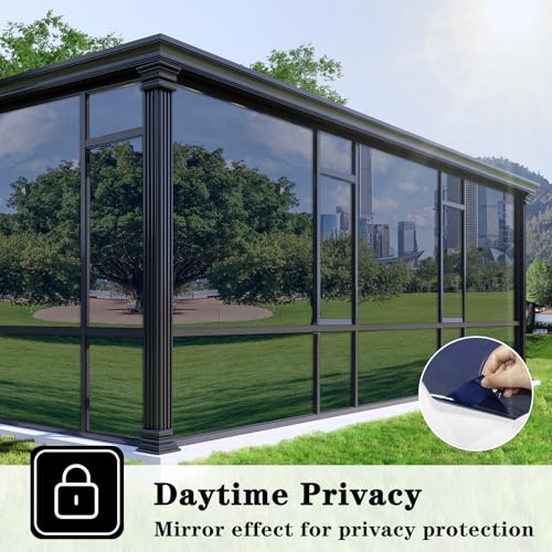 Película de privacidad para ventana ConCus-T azul plateado 35.43 pulg x 6.5 pies miniatura 7