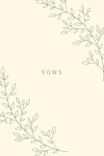 Minimalist Vow Book, His Vow Book, Her Vow Book, Our Vow Book 4x6 inches: Vow Book