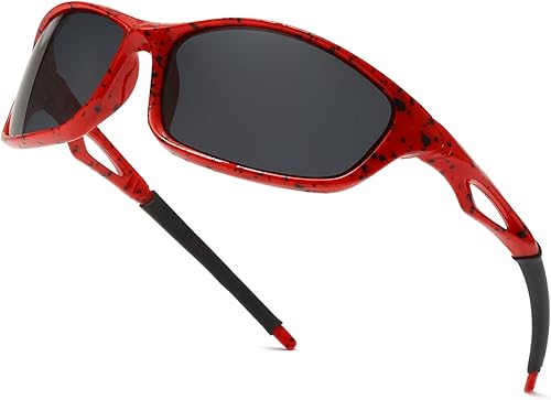 Long Keeper Gafas de sol deportivas polarizadas para mujeres y hombres, para correr, conducir, pesca, envolventes, senderismo, gafas de sol