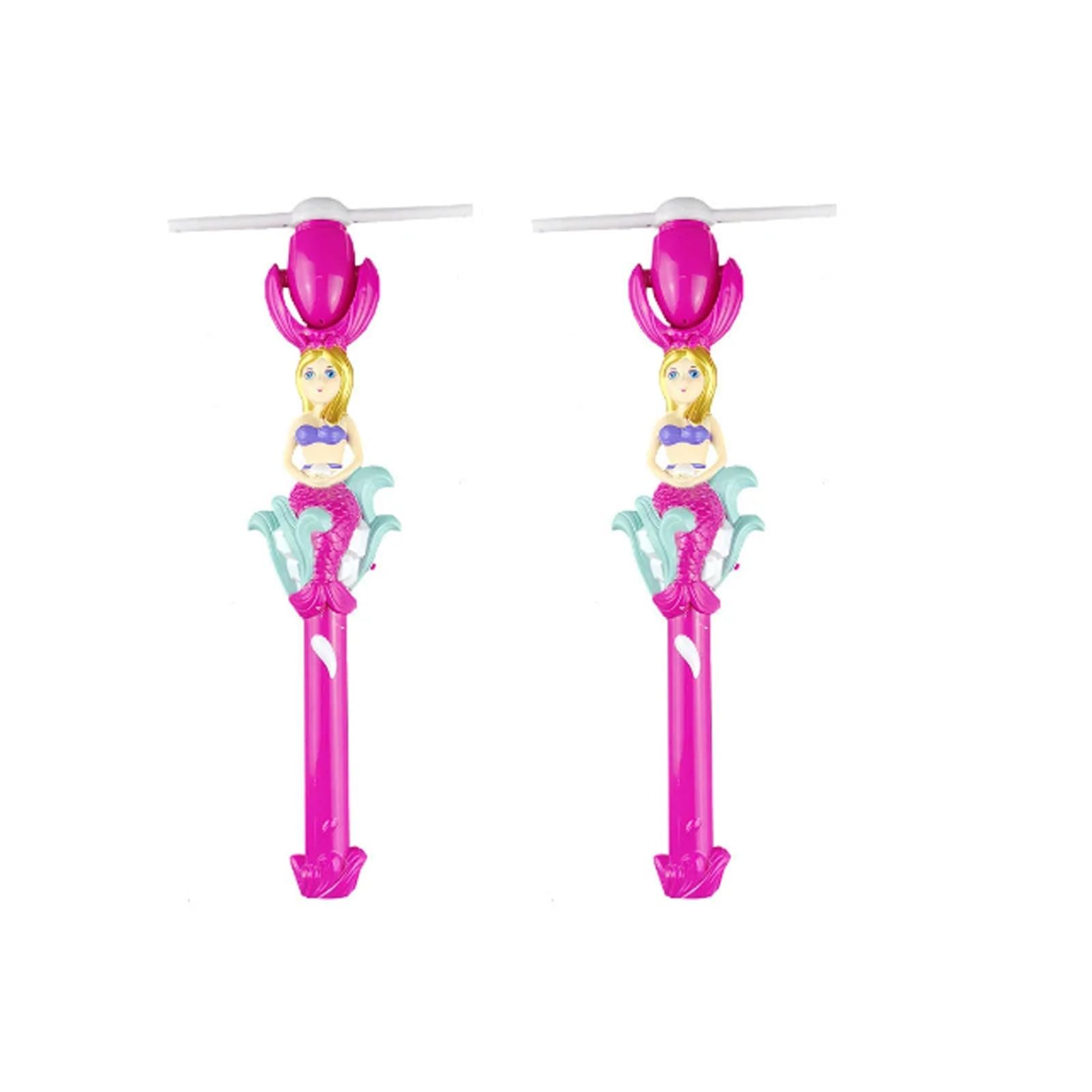 PEBBLE HUG Mermaid Magic Spinning Fiber windmill wands Light Up Toys Flashing LED Pinwheel, Colourful Patterns, Spinning windmill toy, Spinning windmill toy (2 Pcs)