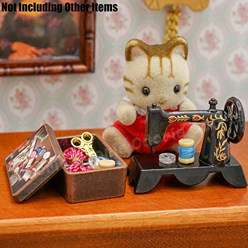 Odoria 1/12 Miniatur Nähkästchen Puppenhaus Nähzimmer Zubehör – Bild 7