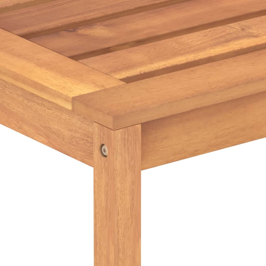 Juego de muebles de jardín de madera de teca maciza de 3 piezas con tablero estable y propiedades repelentes al agua para exteriores