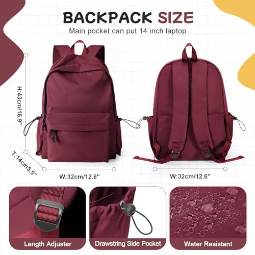 Miniatura 2 de Mochilas Escolares Mochila Mujer, Mochila Impermeable Portatil 14 Pulgadas ,Juveniles Casual Bolsos Mochilas Escolares Niña Niño Backpack Adolescente Para Universidad Mochila Ligera Mochila De Viaje