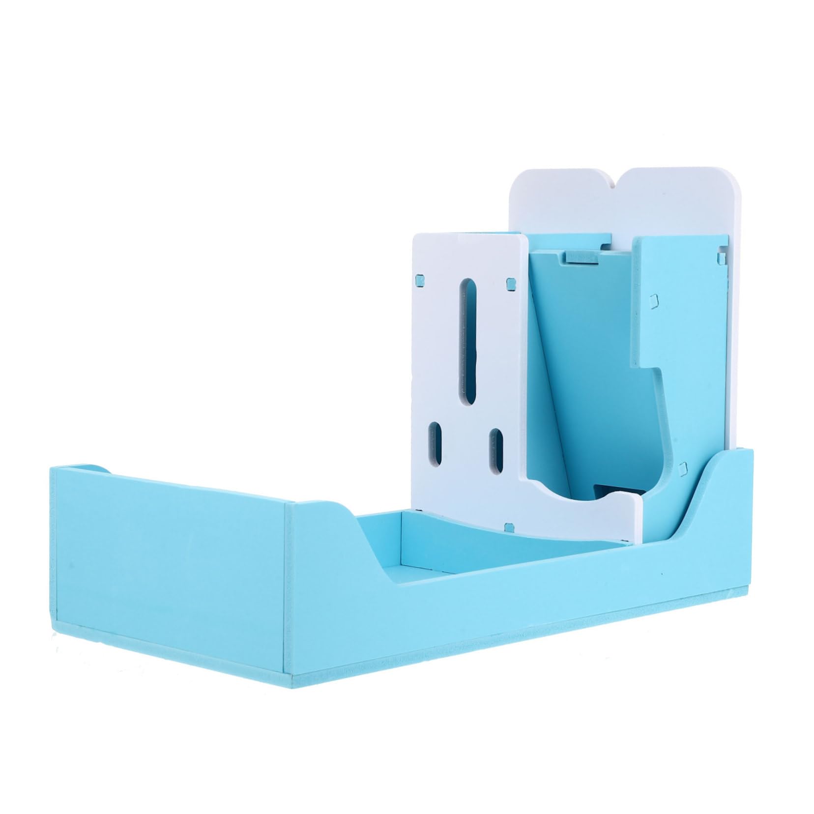 Toddmomy Mini Pet Food Holder with Detachable Toilet Hamster Food Bowl for Small Pets and Supplies Blue