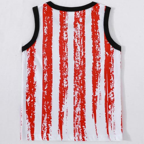 Image of Toddler Boys 4th of July Tank Cotton Kids American Flag Shirts Patriotic Sleeveless Tees Top 2-7 Years