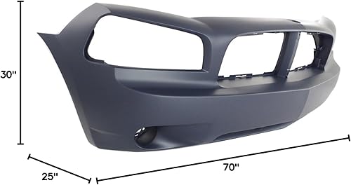 Miniatura 5 de Nueva cubierta de parachoques delantero para Dodge Charger 2006-2010, imprimado, 2006-2008 excepto SRT modelo/2009-2010 sin paquete de rendimiento