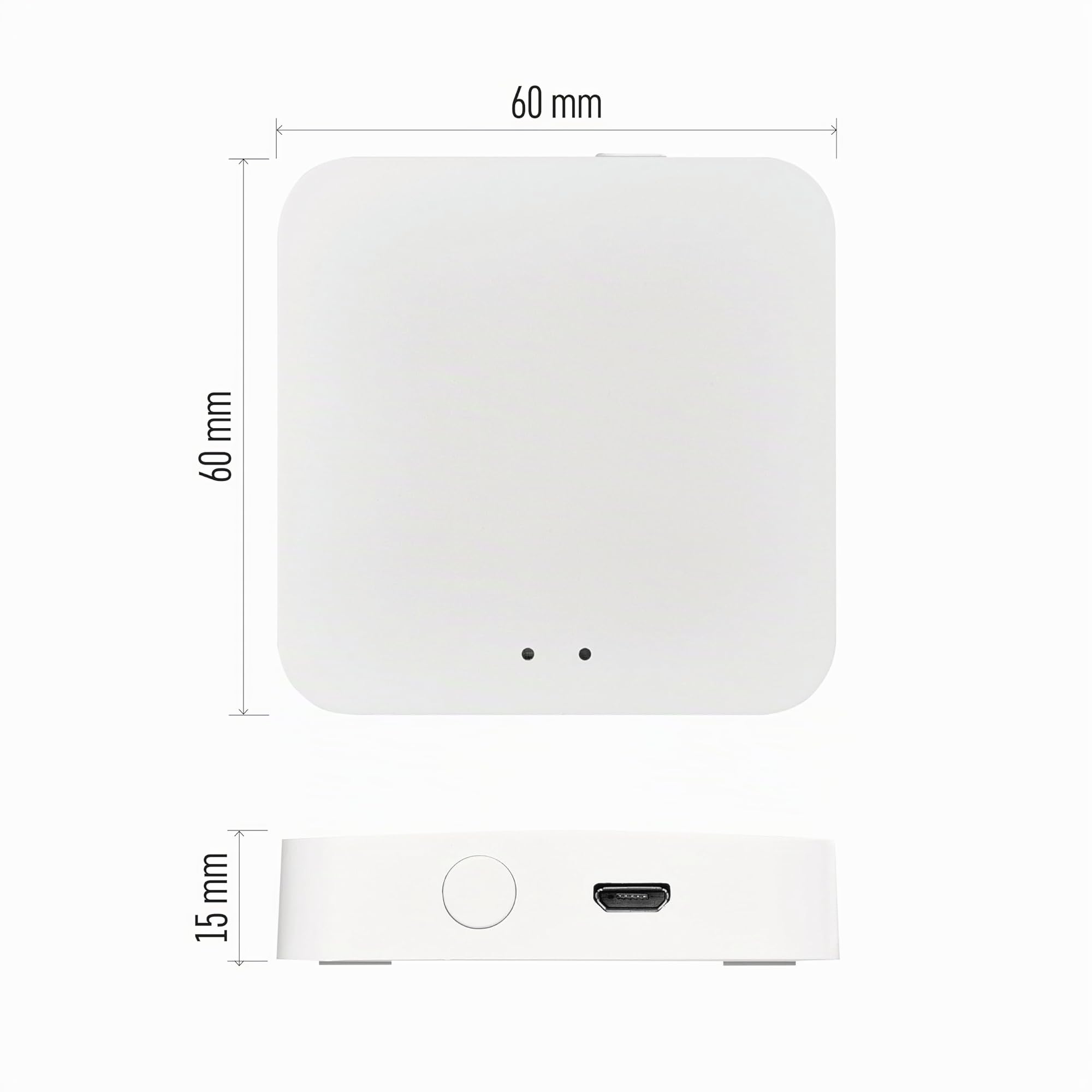 EMOS GoSmart ZigBee Passerelle IP-1000Z Smart Home Hub Compatible avec Tuya, Smart Life, Prise en Charge Bluetooth, 2,4 GHz WiFi, 6 x 6 cm, Blanc