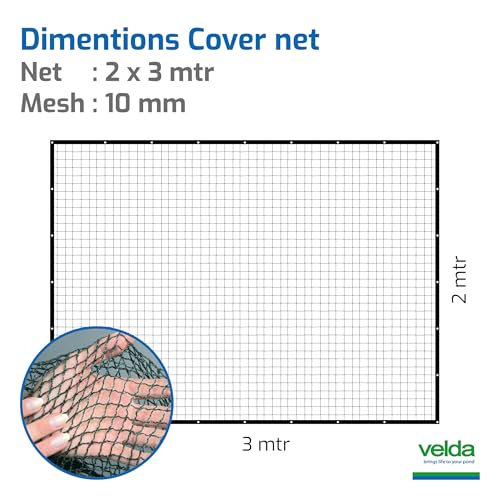 Red protectora para estanque contra hojas muertas negra 2x3m 3