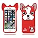 Produktbild EarthNanLiuPowerTu iPhone 8 Plus hülle, iPhone 8 Plus handyhülle stoßfest, TPU Anti-Rutsch-weiche Flexible Schutzhülle Case (3D Cartoon Bulldog)