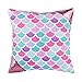 WERNNSAI Fundas de Almohada de Sirena - 40 x 40cm Lentejuelas Rosa Fundas de Cojín Regalo de Cumpleaños de Navidad Throw Pillow Case para Sofá Silla Cama Coche (SIN Insertos de Almohada)