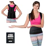 FOMI Posture Corrector Lower / Upper Back Support, Shoulder Thoracic Brace - Posture Belt and Shoulder Strap in One, Ultra Comfort. One Size Fits Most (34 - 40 inch Waist)