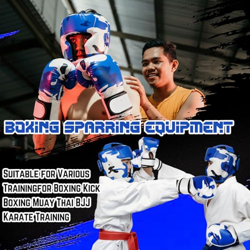 Image of Arrowbash Boxing Headgear and Gloves Set for Kids 6oz Boxing Gloves and Wrestling Headgear Sparring Equipment for Boxing Kickboxing Muay Thai BJJ Karate Training