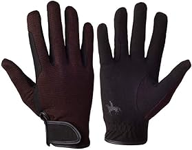 LIBINFAN Guantes Guantes ecuestres Antideslizantes Resistentes al Desgaste Guantes Profesionales para Carreras de Caballos Material para Montar Suministros (Color : Café)