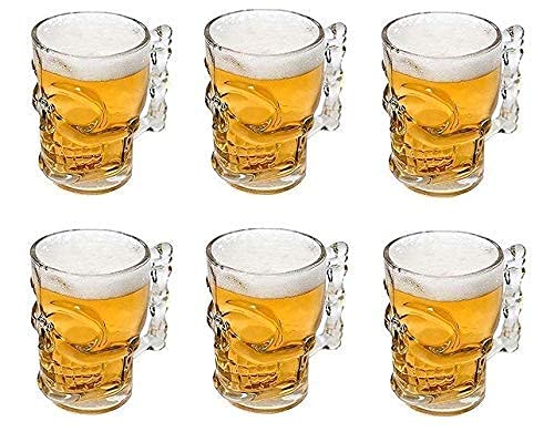Raghavendra Sarkar® Classic Skull Shape Design Beer Mug (540 ML) (6)