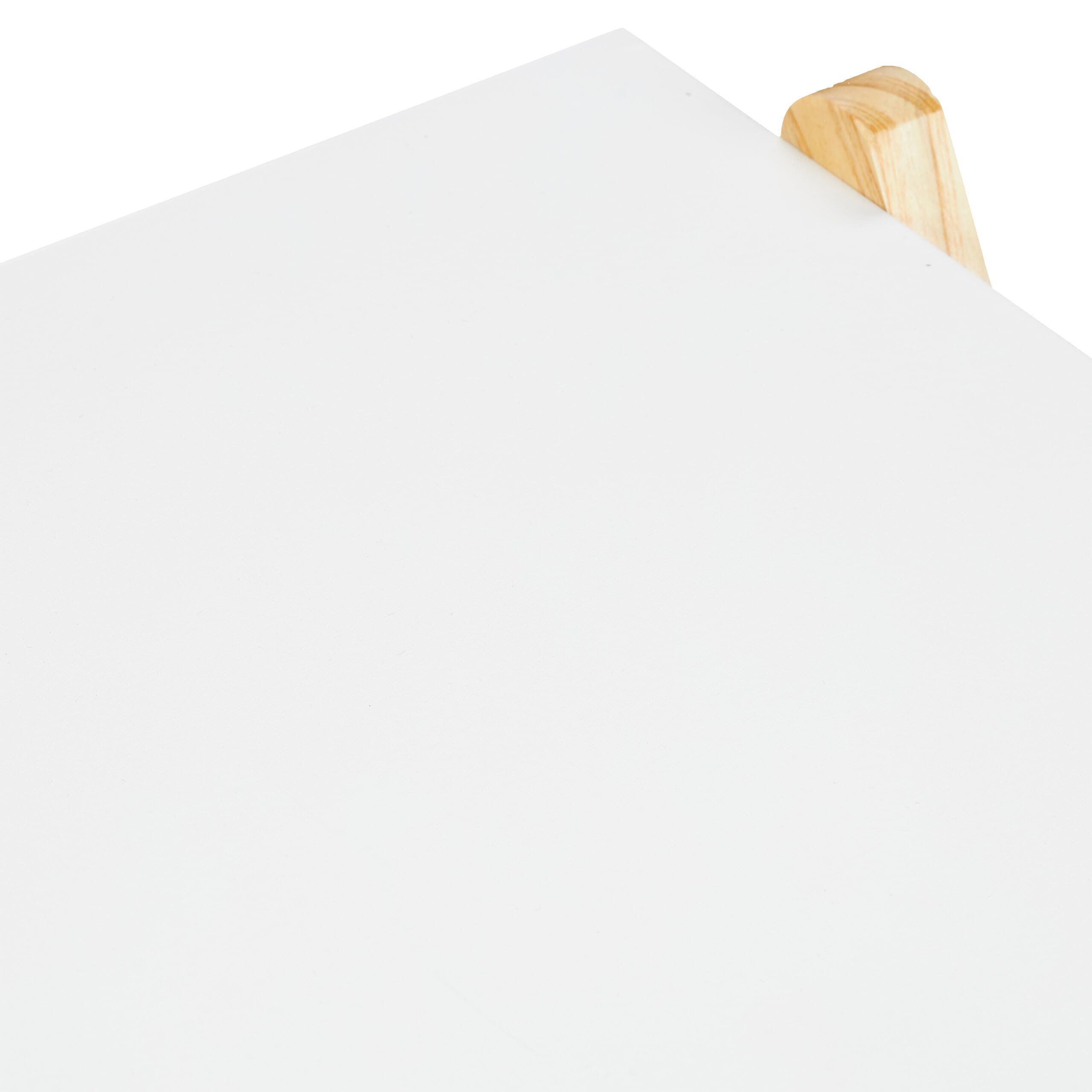 Relaxdays Table de Chevet, pour Votre Bout de Chou, Bois de pin et MDF, H x L x P : 42 x 34 x 30 cm, Blanc et Nature