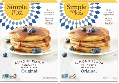Image of Simple Mills Almond Flour Pancake & Waffle Mix, Original - Gluten Free, Plant Based, Paleo Friendly, Breakfast 10.7 Ounce (Pack of 2)
