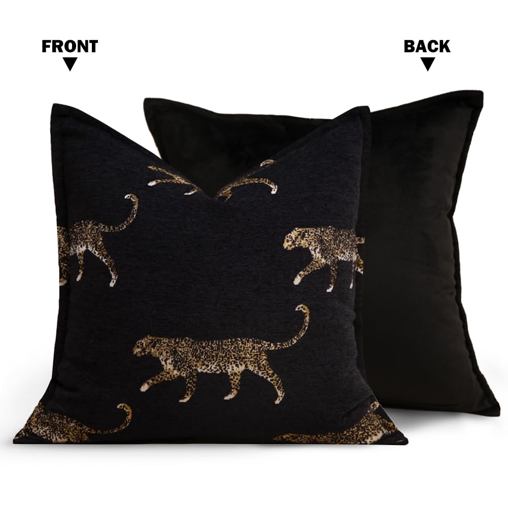 Amazon.com: vctops Luxury Tiger Jacquard Throw Pillow Cover Soft