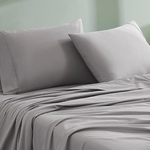 Miniatura 7 de Linen Closet Juego de 2 fundas de almohada de algodón orgánico de 300 hilos, tamaño King, color blanco ártico