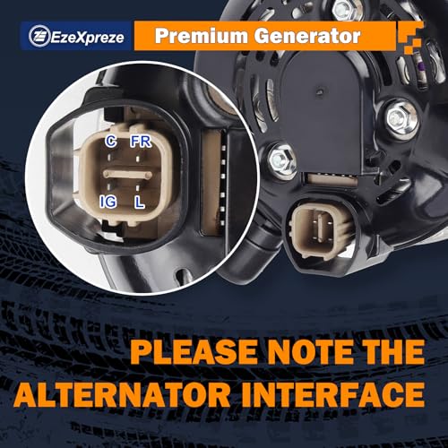 Image of EzeXpreze New Alternator fit for Honda for Accord 2004 2005 2006 2007 130Amp 12V Compatible V6 3.0L, Replace# 104210-3500, 104210-4480, 104210-4481, 31100-RCB-Y01, 31100-RCB-Y02, 31100-RCB-505RM