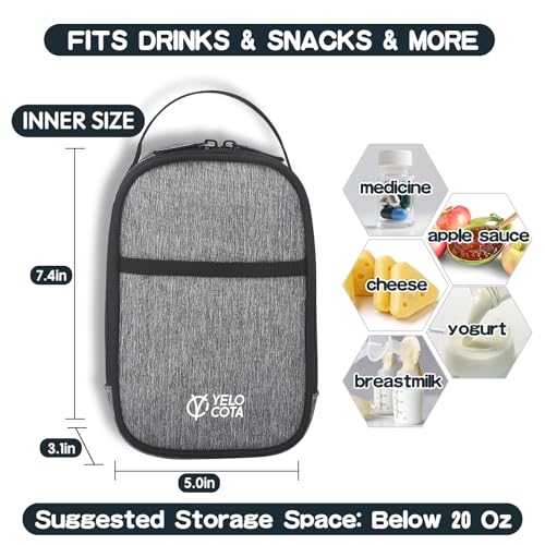 Mini Thermal Bag, Snack Bag, Insulated Lunch Bag, Lunch Cooler Bags, Exact Designed for Insulated Food Jar below 27oz, Lunch Tote Bag for Child,Men,Women …
