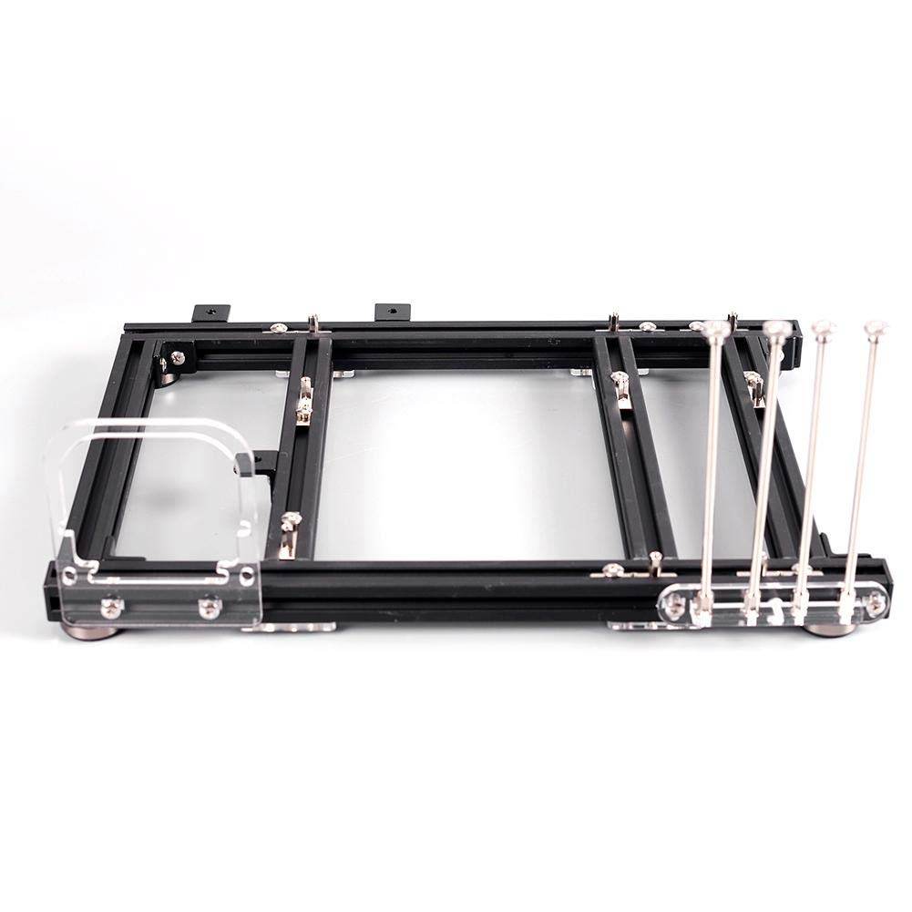 DIY Open PC Gehäuse, Aluminiumlegierung M-ATX Übertaktungstest Plattform Computergehäuse, aus hochwertigem 20x20 Aluminium Legierungsmaterial, Unterstützt ATX gewöhnliches großes Netzteil
