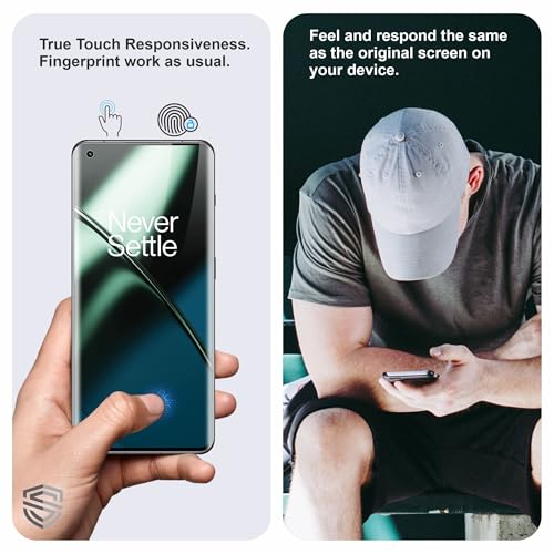 Image of TPU hydrogel Edge to Edge Screen Protector Guard For Oneplus 11, OnePlus 10 Pro and OnePlus 9 Pro (6.7 Inch) With Installation Kit | Fingerprint Compatible | Edge to Edge Coverage