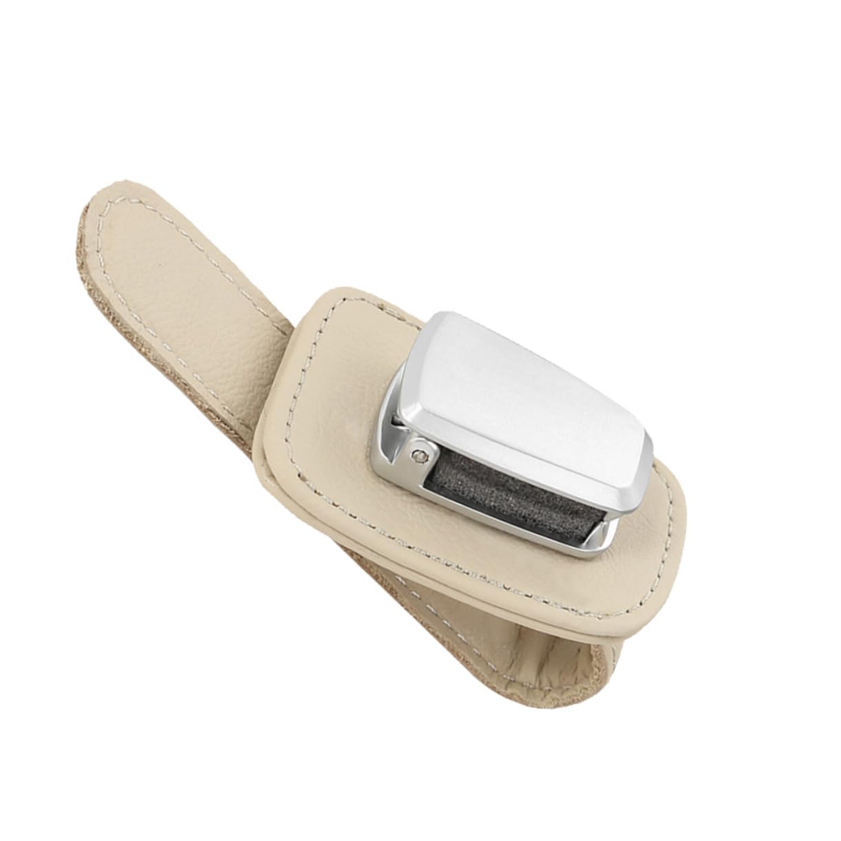 GLEAVI 3pezzi Supporto Per Occhiali Da Sole Multi-funzione Per Auto Clip Per Ombra Solare Porta Occhiali Visor Pu Beige