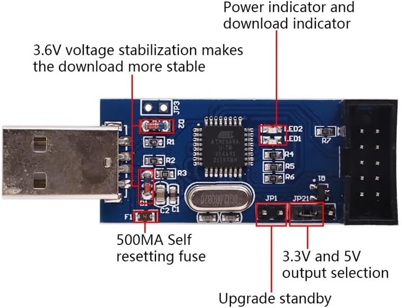 AVR Programmer LC01 USBASP AVR Download 51 ISP Downlink Programming AVR ISP USB ISP(1set)