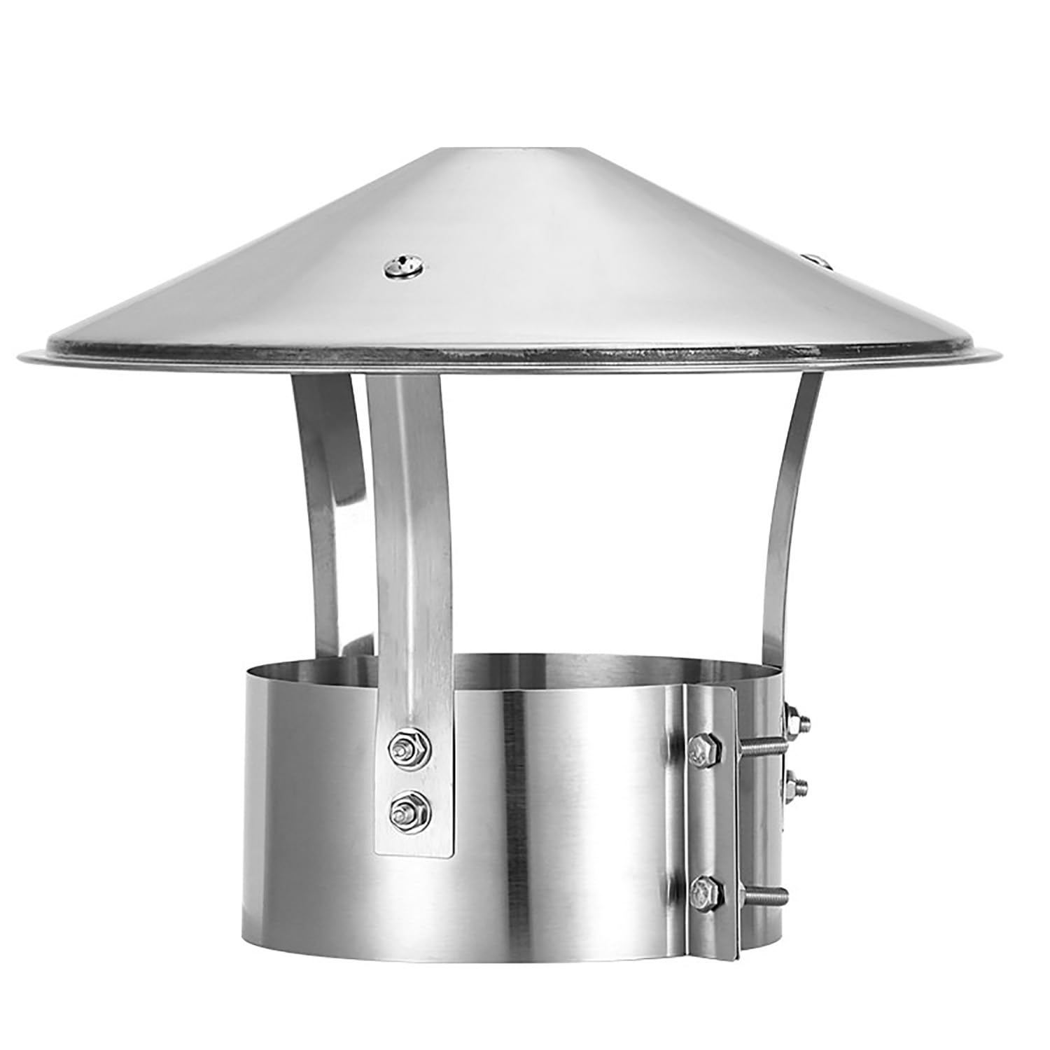 MYXJGNAIY 3" 5.1" 7.1" 9.1" Round Chimney Cap Stainless Steel Chimney Cover with Rain and Snow, Exterior Stove Pipe Topper Outside for Roof Vent Fireplace Exhaust Cap(9.4in)