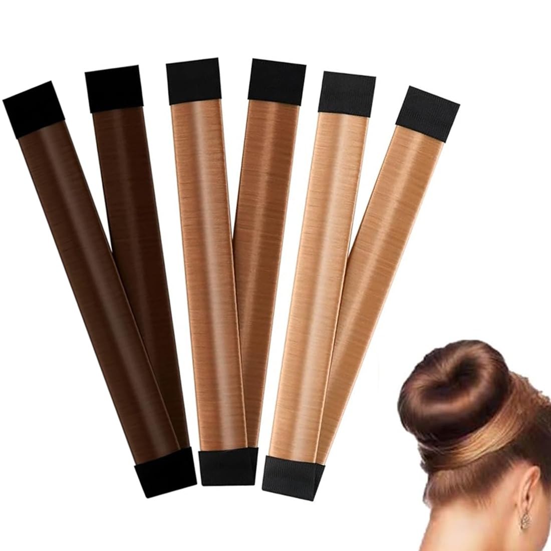 3 Pezzi Chignon per Ciambella,Chignon Facile Per Capelli Chignon Bun Maker, Fashion Hair Styling Clip Hairstyle DIY Tool per Ragazza Donne