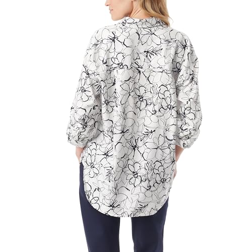 Image of Gloria Vanderbilt Women's Amanda Oversized Button Down Shirt with Roll-tab Sleeves